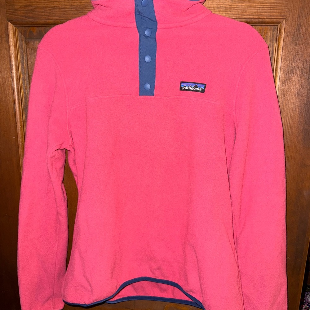 Patagonia Pink and Blue Fleece Jacket